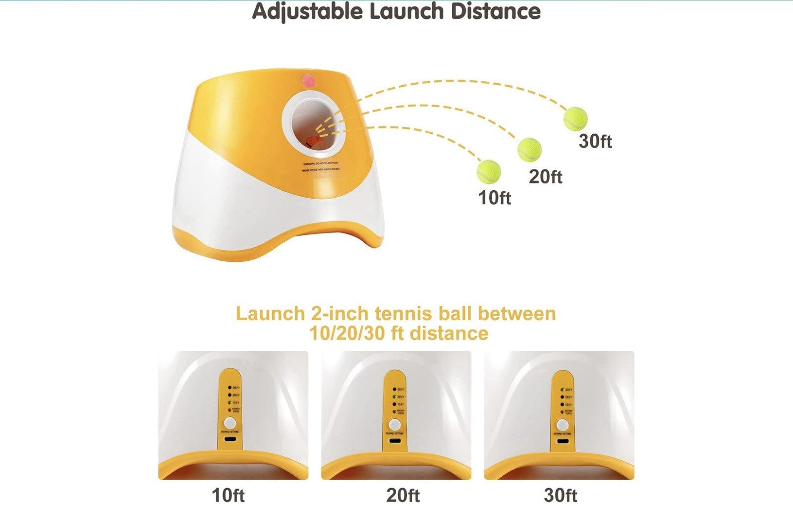 Automatic Dog Ball Thrower Launcher, with 6 Mini Balls for Small Medium Dogs