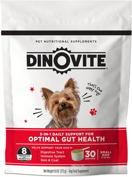 3 in 1 Probiotic for Small Dogs, Skin & Coat, Digestive Health & Joint Relief, Dog Food Toppers, Immune Support, Allergy Relief & Itch Relief Skin Care, 30 Servings (1-18Lb)