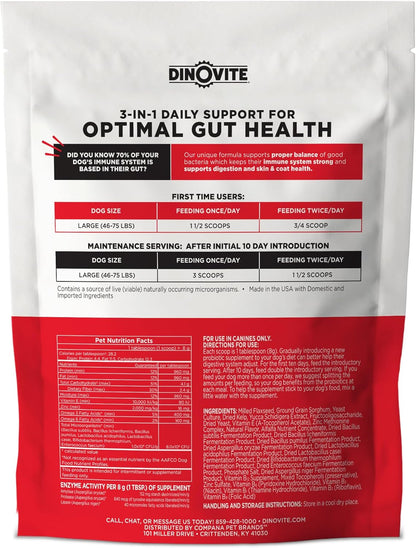 Probiotic Supplement for Dogs - Omega 3 - Hot Spot Relief - Skin & Coat Supplement - 30 Day Supply (30 Day Supply, Large Dogs (45+ Lbs))