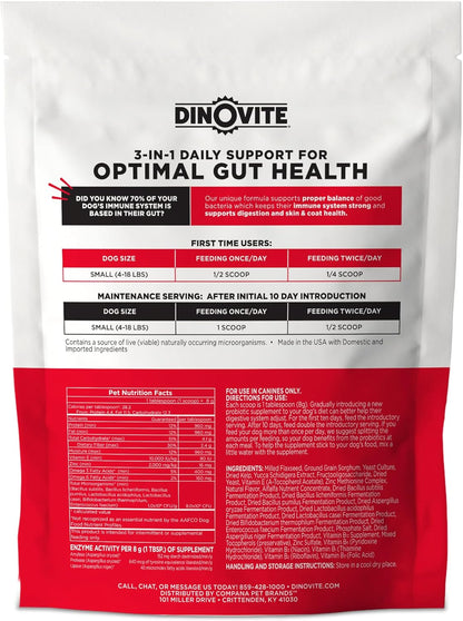 3 in 1 Probiotic for Small Dogs, Skin & Coat, Digestive Health & Joint Relief, Dog Food Toppers, Immune Support, Allergy Relief & Itch Relief Skin Care, 30 Servings (1-18Lb)