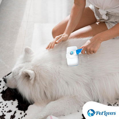 Ezslicker Self-Cleaning Brush - Dog Brush for Shedding, Gentle Slicker Brush for Cats, Tangle-Free Grooming Comb with Soft Bristles & Ergonomic Handle for Stress-Free Grooming